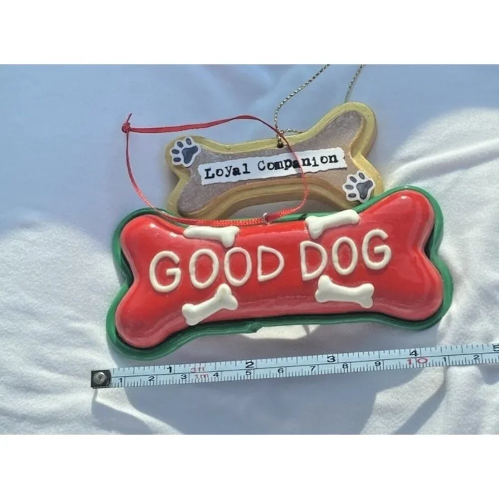 Dog Biscuit Christmas Tree Ornament Bone Good Dog Loyal Companion Holiday Puppy